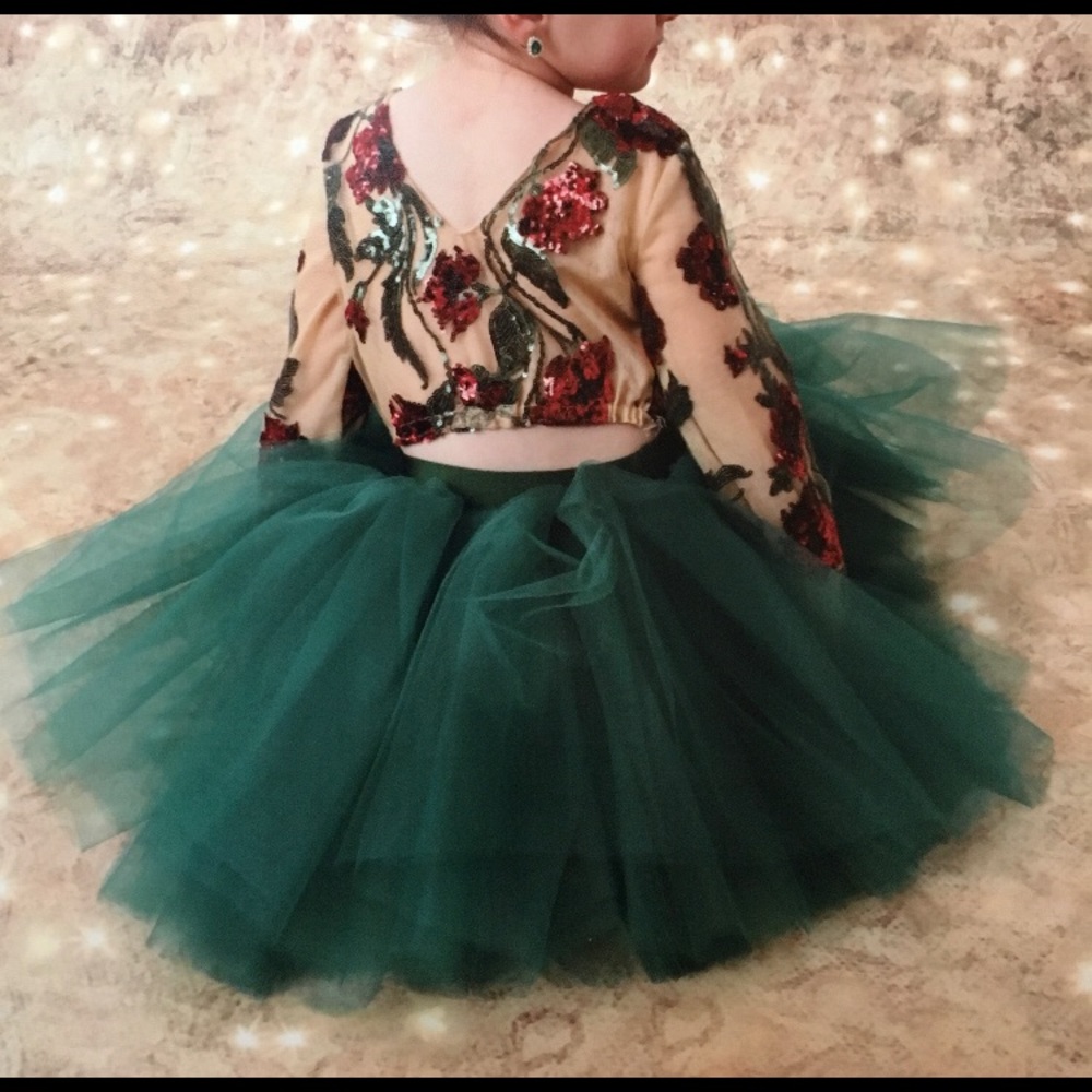 Custom hand made Christmas outfit - little girls 4